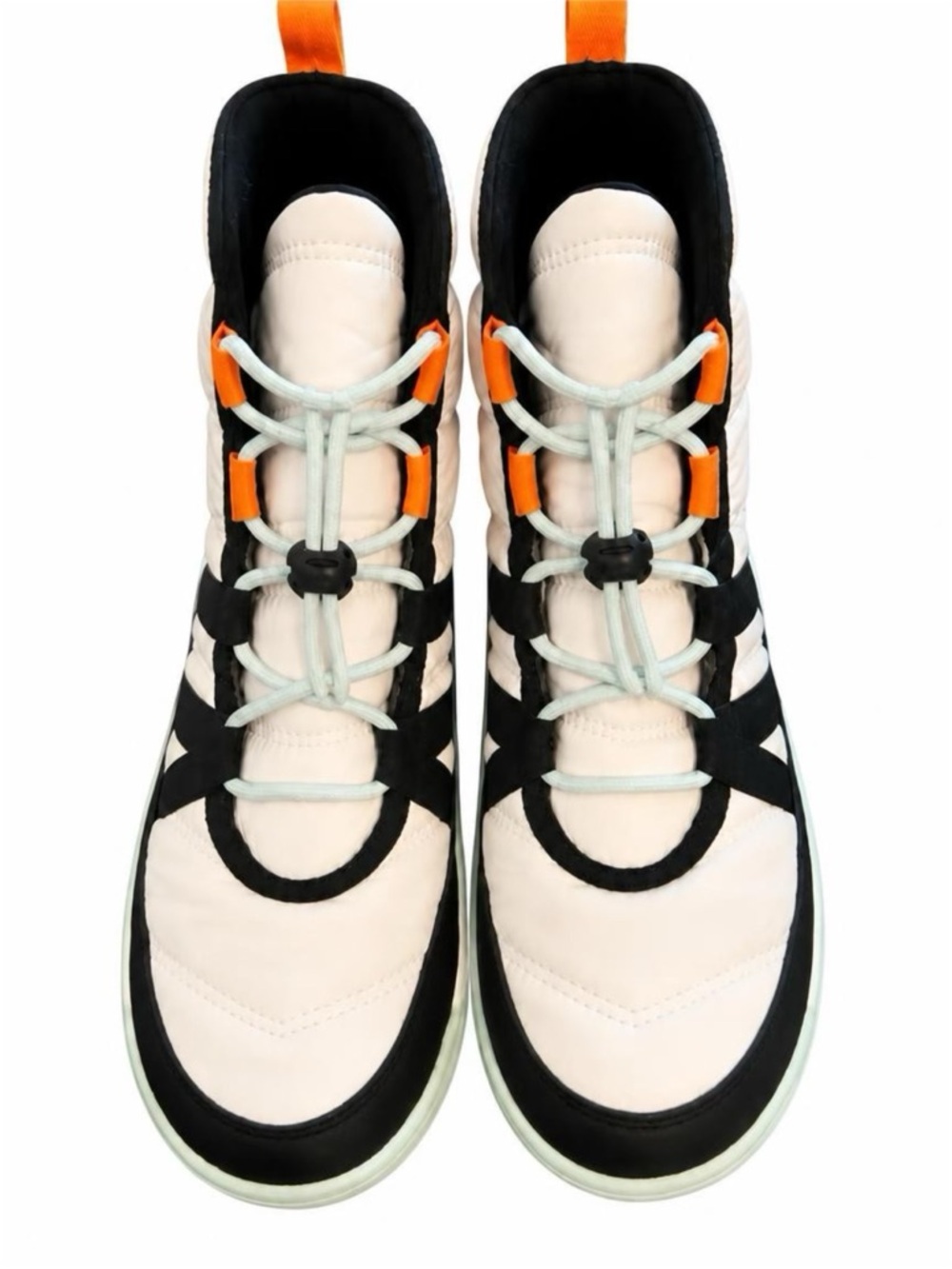 Sorel Whitney Boot  in Cream & Black with Orange Accents